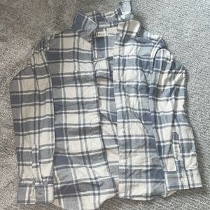 Altered state pastel blue and cream flannel